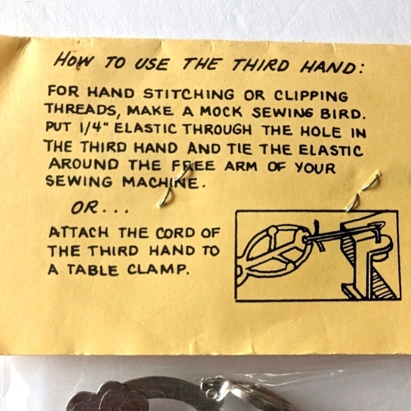 THIRD HAND Nancy's Notions Sewing Hemming Clamp Tool Bontage Retro Handcrafts - Picture 3 of 10
